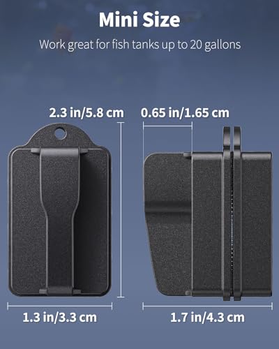 Pawfly Aquarium Magnet Glass Cleaner Fish Tank Magnet Brush Alage Scraper for 3/5 Inch Thick Glass (Not for Acrylic & Plastic Tanks)