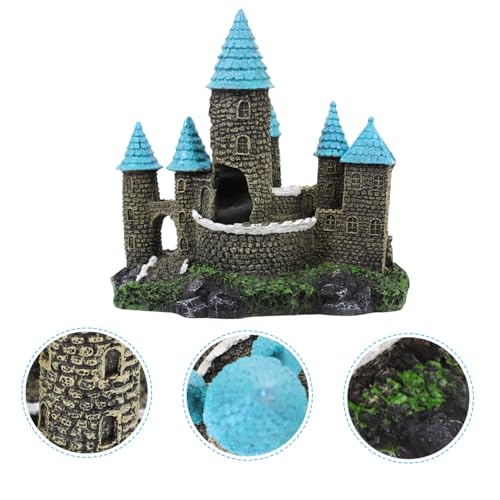 PRETYZOOM Cartoon Castle Aquarium Decor Vibrant Fish Tank Ornament Easy-Care Accessory for Aquariums Beautiful Castle Model for Tank Decoration and Attractive Design