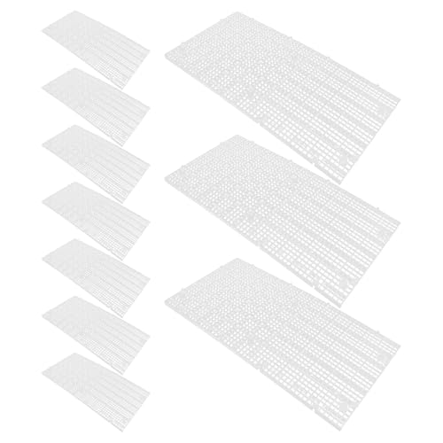 Luxshiny 10pcs Aquarium Fish Isolation Board Fine Mesh Plastic Egg Crate Divider Panel 30x15cm Detachable Grid for Breeding and Fish Tank Partition