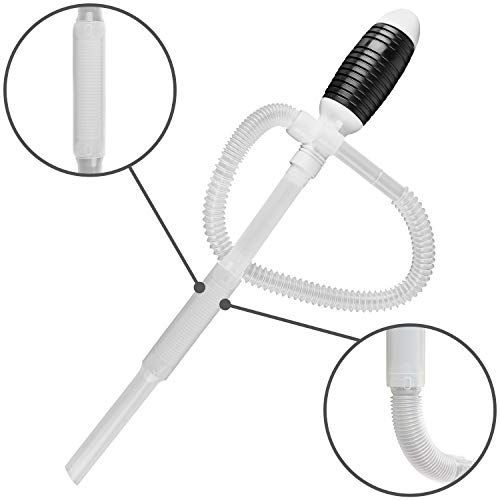 TERA PUMP - Manual, Portable Siphon Pumps Up to 12 Liter per Minute - Multiuse Patented Suction Tube Can be Set Straight (Rigid) w/Additional Piece, Or Flexible For Irregular Shaped Containers - style: 3 GPM