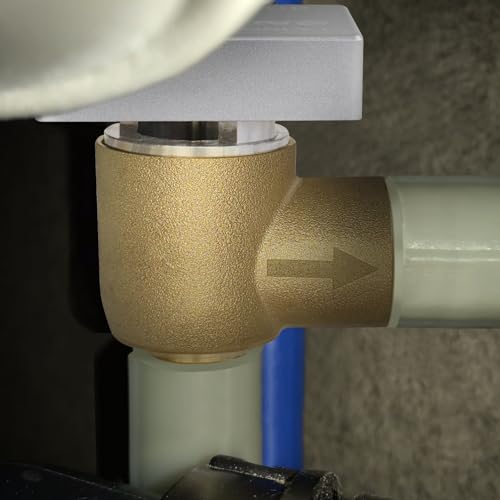 RV Vacuum Breaker Check Valve,Camper RV Black Tank Flush Check Valve,Replace Leak Camper Vacuum Breaker on Black Tank System Loud Noise & Wet Floor,Backflow Preventer Improve Freshwater 571-VAC-CHK-A - color: Brass