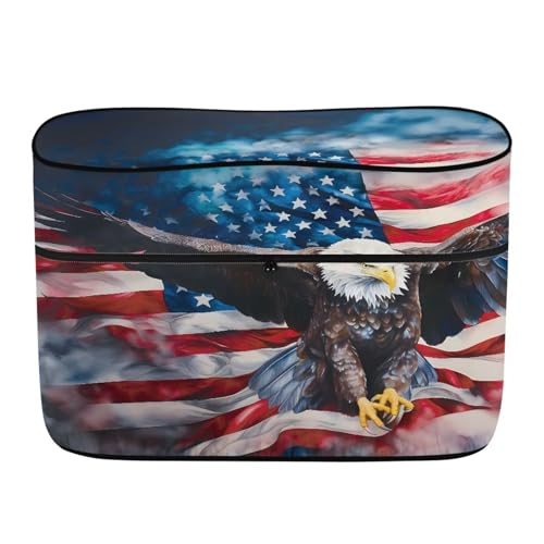 American Flag Cute Eagle Double 20lb RV Propane Tank Cover Reusable Gas Tank Cover Lightweight Double Zipper for Travel Trailer Polyester Waterproof Covers - color: American Flag Cute Eagle, size: S(20LB)