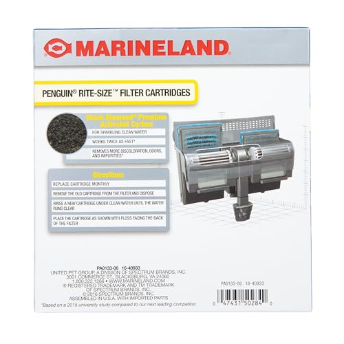 Marineland Penguin Bio-Wheel Replacement Filter Cartridges, Rite-Size C, 6 Count