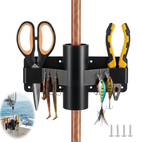 Net and Gaff Holder, Fishing Net and Tools Holder, Boat Docks and Garage Walls Mounted with Screws, Fishing Tool Storage Accessories
