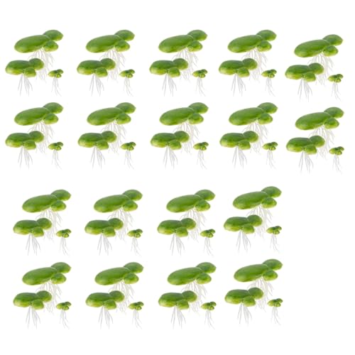 54 Pack Floating Aquarium Plants Artificial Plastic Fake Duckweed Simulation (3 Size)