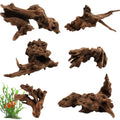 6PCS Natural Driftwood for Aquarium & Reptile Tank, 3–6 Inches Unique Wood Decor for Fish Tank, Turtles, Lizards, Snakes, Natural Driftwood for Home Decor