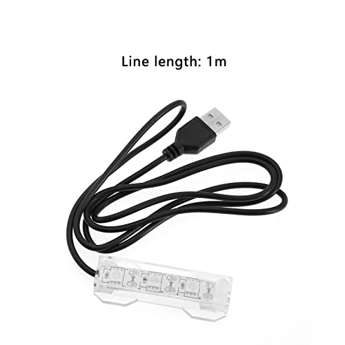 ECSiNG 2Pcs Small Aquarium Light Black Wire White Light USB Strip Water Plant Light USB Mini Desktop Fish Tank White LED Lights Aquarium Accessories