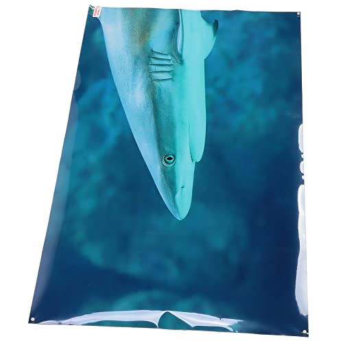 Aquarium Background Paper PVC Self Adhesive 3D Fish Tank Poster, Fade Underwater Scene Sticker with Clear Adhesive Backing for Glass Aquariums and Aquascapes (61 * 41CM) - size: 61*41cm