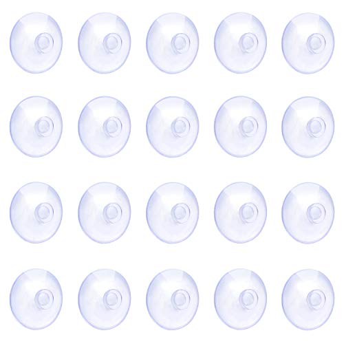 Pawfly 20 Pack Clear Suction Cups 0.8 Inch PVC Plastic Sucker Without Hooks for Home Decoration and Organization - style: 0.8 in 20pcs