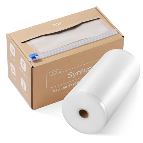 Syntus 8" x 150' Vacuum Sealer Bags for Food with Cutter, Vacuum Sealer Bags Roll Keeper BPA-free Heavy-duty Commercial Grade for Food Storage, Meal Prep and Sous Vide - size: 8" x 150'