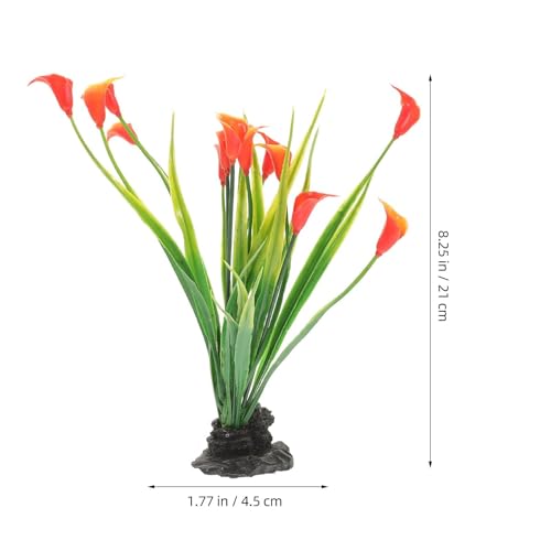 SEWACC 2Pcs Artificial Aquarium Plants for Fish Tank Decoration Realistic Plastic Fish Tank Plants for Desktop Aquarium Landscape Durable and Natural Look Accessories