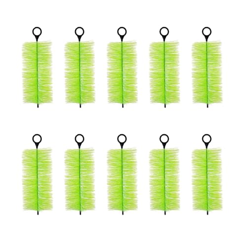 Fish Pond Filter Brush Set of 10 Skimmer Brushes Tool for Water Management Garden Pond Pool Filtration Stainless Steel Aquariums Filter Brush
