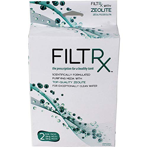Penn-Plax Filtrx Purifying Media for Canister Filters â€“ Compatible with Cascade, Marlin, and Other Aquarium Filter Systems with Trays â€“Zeolite for Ammonia Removal (CFSCB2) - size: Filtrx Zeolite 8oz