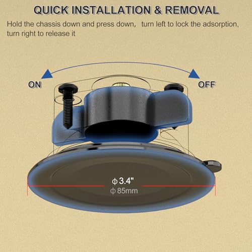 MINIFOCUS Suction Cup Base with 1/4" Female Threaded for Hook, Camera or Phone Mount, Magic Arm, Heavy Duty Suction Cup for Windshields, Smooth Walls, Mirrors, and Other Glossy Surfaces