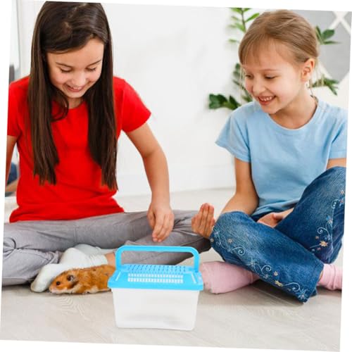 Small Aquarium Carrier Portable Fish Tank Turtle Habitat for Travel Lightweight Reptile Transport Box for Hamsters Outdoor Adventures