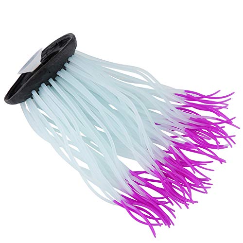 Simulation Anemone Artificial Anemone Glow in the Dark Silicone Aquarium Decor with Strong Suction Cup for Fish Tank Ornament (Purple) - color: Purple