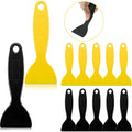 12 Pieces Plastic Spatula Putty Knife, Air Bubble Remover Sticker Installation Tool Flexible Paint Scrapers for 3D Printing Resin Removal Vinyl Film Wrap Cleaner, Spackling, Patching, Decal, Wallpaper - color: Black, Yellow