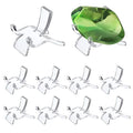 Hipiwe 10 Packs Acrylic Triangle Display Holder - Clear Plastic Display Easel Stands for Geodes Rock Mineral Agate Fossil Coral Small Collectibles Display Stands, Small - size: Small