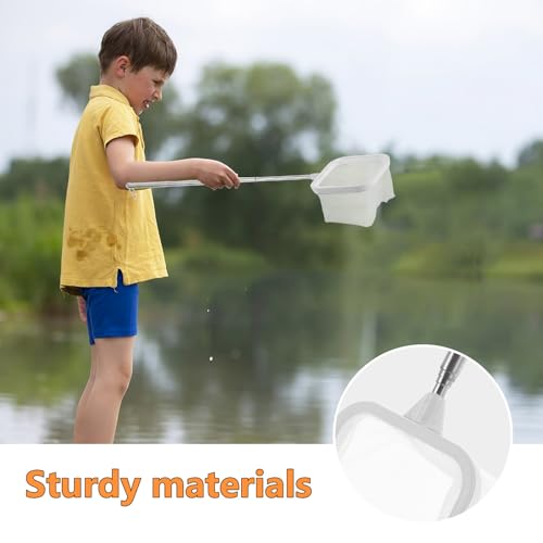 UPKOCH Stainless Steel Fish Net for Landing with Telescopic Handle Fine Mesh Shrimp and Small Fish Catching Net for Aquarium