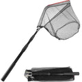 Yeahmart Fishing Landing Net with Telescopic Aluminum Handle Pole, Collapsible Nylon Mesh Minnow Fish Net for Saltwater & Freshwater, Portable Fishing Gear for Kids, Men, Women, Extends 21-75 Inches - style: 50" Full Length (3 Sectional Handle)