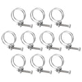 uxcell 10Pcs Double Wire Hose Clamp, 40-45mm Adjustable Stainless Steel Wire Hose Clips with M8 Bolt for Dust Collection Hose, Pump Hose Pipe - size: 40-45mm