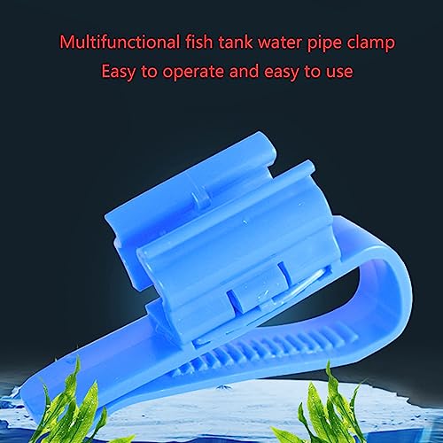 6 PCS Fish Tank Hose Holder, Adjustable Water Clip Water Pipe Clamp Mounting Clip for Fish Tank and Aquarium(Fit for 8mm to 16mm Hosee (Black) - color: Black