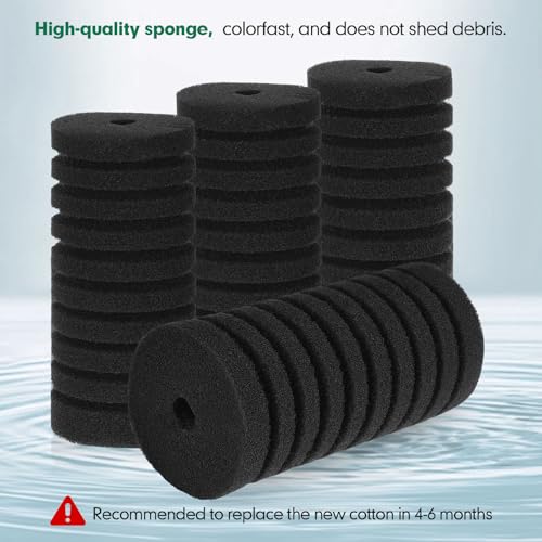 AQQA Replacement Aquarium Filter Sponge 4 Pack - size: M（replacement sponge)