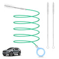Auto Sunroof Drain Cleaning Tool,118Inch Long Pipe Cleaner for Car,Flexible Tube Cleaning Brush with 2Pcs 7.9inch Cleaning Brush Skinny Pipe Drain Dredge Cleaning Tool for Car Sunroof Wiper Drain Hole - size: 3m