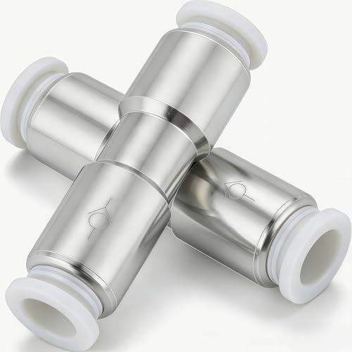 Pneumatic Push to Connect Fitting Check Valve 10mm Tube OD One-way Valve Pack of 2 - size: 10mm OD