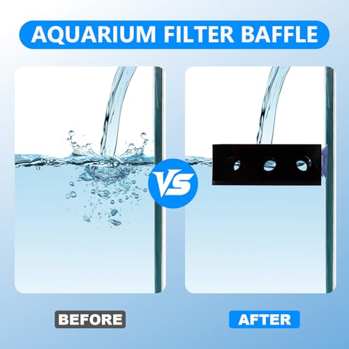 Aquarium Filter Baffle with Suction Cup, ABS Fish Tank Filter Flow Controller, Square Slow Flow Fish Tank Accessory for Betta Fish Shrimp Tanks - size: Black 5.5×3 Inch