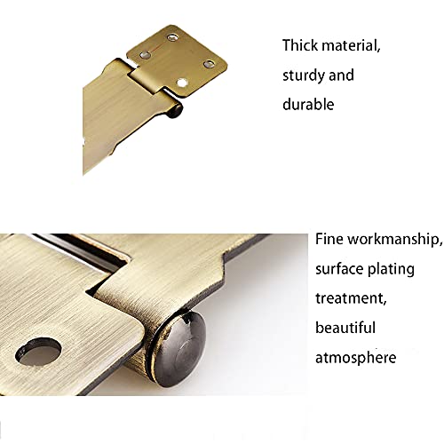 2 Packs Keyed Hasp Locks Twist Knob Keyed Locking Hasp for Small Doors, Cabinets and More,Stainless Steel Steel, Hasp Lock Catch Latch Safety Lock Door Lock with Keys (4inch, Bronze) - color: Bronze, size: Straight 4 Inch
