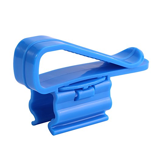 2Pcs Adjustable Clip Design Blue Plastic Multifunctional Water Pipe Fixing Clip Adjustable Fish Mounting Clip Water Pipe Tube Clamp Hose Holder