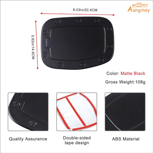 Aunginsy Compatible Ford Maverick 2022-2024 Gas Tank Door Cap Protect Cover Accessories - color: Matte Black
