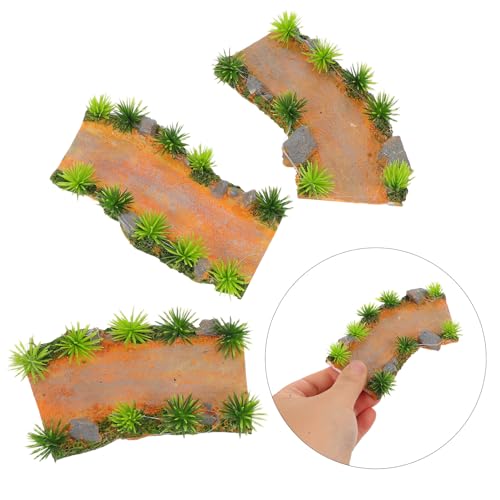ABOOFAN 3pcs Aquarium Mini Resin Stone Steps Curved Pathway Bridge Ornaments Micro Landscape Fish Tank Decorations for Fairy Garden Accessories