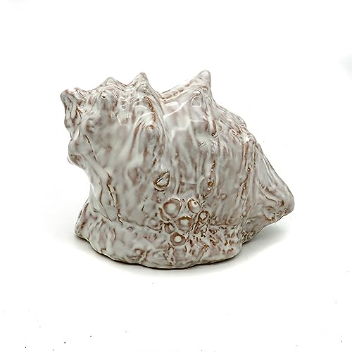 Aquarium Decoration Cave Ceramic Sea Shell Decor Hiding for Betta Fish Tank | Rock Cave Decor For Shrimp Cichlid