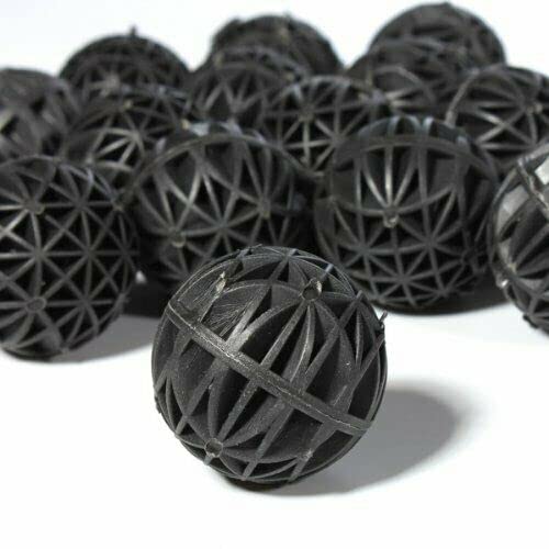 Wave Point Aquarium 1" Bio Balls 50-600 PCS, Free Mesh Bag for Filter Media Wet/Dry Koi Fish Pond (50 pcs) - size: 50 pcs
