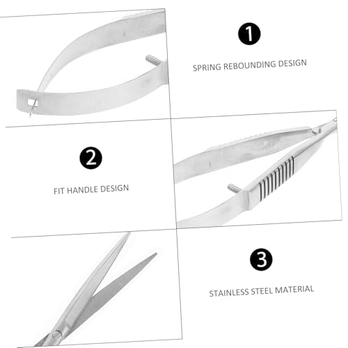 POPETPOP Stainless Steel Aquarium Scissors Portable Spring Clipper for Aquascaping Professional Plant Pruning Tool for Fish Tank Maintenance