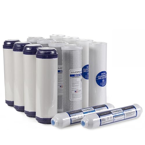 Hydronix 5 Stage RO Reverse Osmosis Water Filter Replacement NSF 14 Filters 1-2 yr Supply - size: 14 Pack