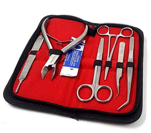 A2ZScilab - Basic Coral Propagation FRAGGING KIT, 16 Pcs Tools for Hard Soft Freshwater Reef, Stainless Steel - Coral Cutter+Knife,Scissors & Foceps for Aquatic Plants,Coral Fragmenting Trim Cleaning