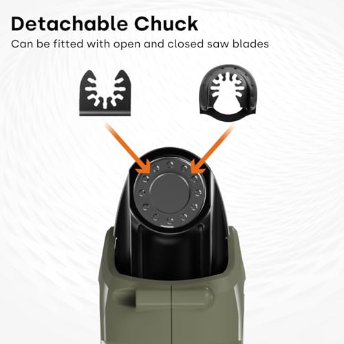 400W Oscillating Tool Kit, 6-Speed Corded Oscillating Multi-Tool with Quick Release, 4.5° Angle, Blades, Sanding Pad, Sandpapers, Scraper and Storage Bag