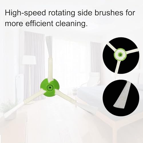 Replacement Parts for iRobot Roomba E/i/j Series i1 i3 i4 i7 i7+ j6+ j7 E5 E6, 1 Set of Multi-Surface Rubber Brushe, 3 Vacuum Filters, 4 Side Brushes - size: 1+3+4