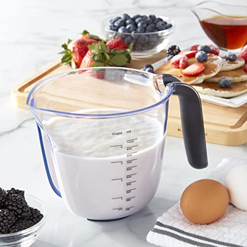 KitchenAid Universal Easy View Angled Measuring Cups, Set Of 3, Clear with Black Handles - color: Black, size: Set of 3, style: Angled