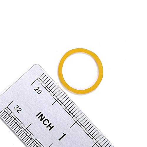 AMUU Rubber Bands mini 1200pcs yellow small Rubber Band Mini Soft Elastic Bands for Braids Hair Diameter 16mm rubber bands for Office Supplies School Home - color: Yellow-1200Pcs