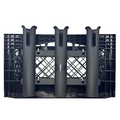 Wall Mounted Fishing Rod Holders Tubes Links Fishing Rod Holder Rack Rests (3-pole-black) - color: 3-pole-black