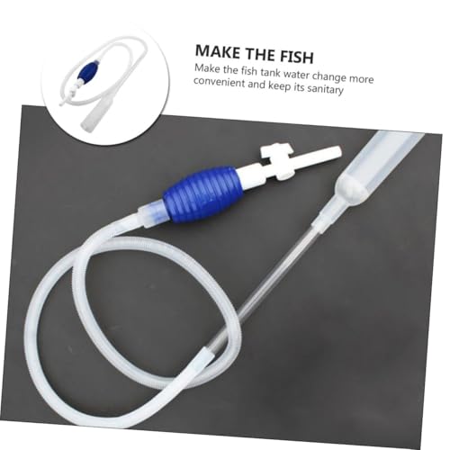 LIOOBO Manual Fish Tank Water Changer Pump, Aquarium Gravel Vacuum Cleaner Tool with Hand Pump, Medium Size Siphon for Fish Tank Water Change and Gravel Cleaning