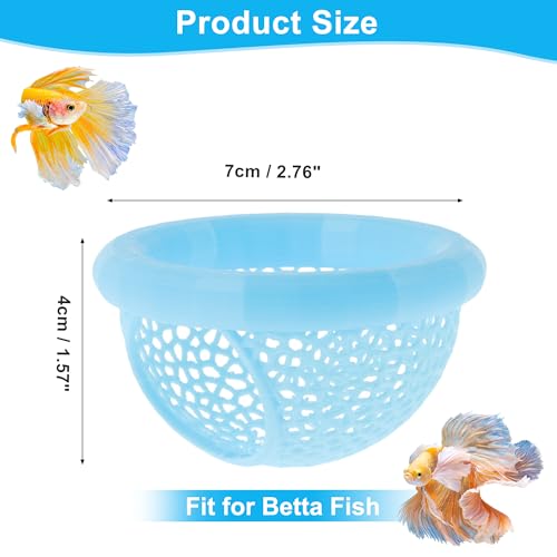 Betta Hideout Cave, Aquarium Floating Betta Hideout, Multi-Functional Betta Fish Hammock, Blue - color: Blue