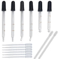 Zkupanx 6 PCS 1 mL Glass Eye Droppers with Clean Brush for Essential Oils, Lab, Health Care, Crafts - Glass Dropper, Eye Dropper, 1mL Pipettes Dropper, Medicine Dropper - size: 1mL Glass Dropper Kit