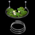 2 Pack Aquarium Floating Plant Corral, Floating Plant Fence, Aquarium Plant Barrier, Separates Floating Plants, Auto Adjust Height with Water Level for All Floating Plants and Aquariums