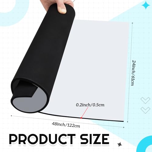 Pangda 2 Pcs 48 x 24 Inch Aquarium Fish Self Leveling Mat for Under Tank 5mm Thick Foam Compressible Neoprene Mat with Adhesive Backing Shockproof Waterproof Easy to Cut Stability, Black - color: Compressible Neoprene Foam, size: 48 x 24 Inch