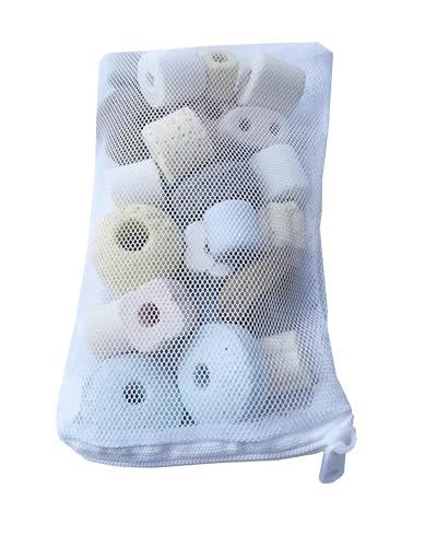 10 Pcs Aquarium Filter Media Bags - Reusable Mesh Bags (6" x 4") for Fish Tank Filters